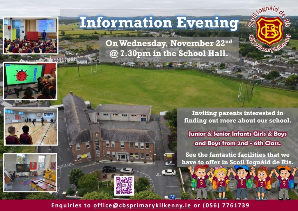 Scoil Iognáid de Rís - Information Evening 2023